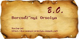 Borcsányi Orsolya névjegykártya